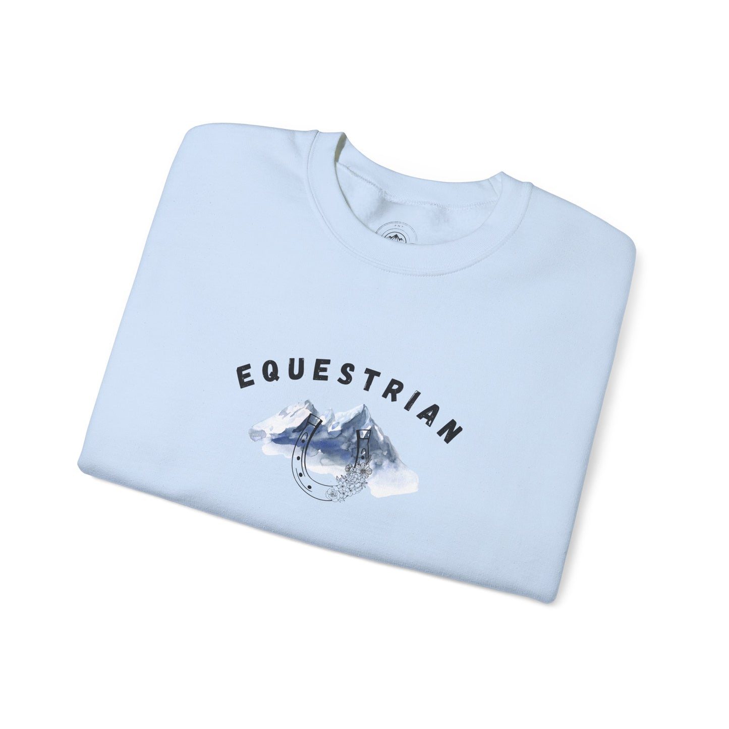 Equestrian Mountain Embroidered Long Sleeve Sweatshirt