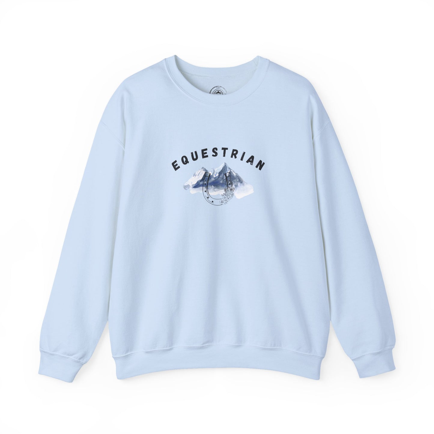 Equestrian Mountain Embroidered Long Sleeve Sweatshirt
