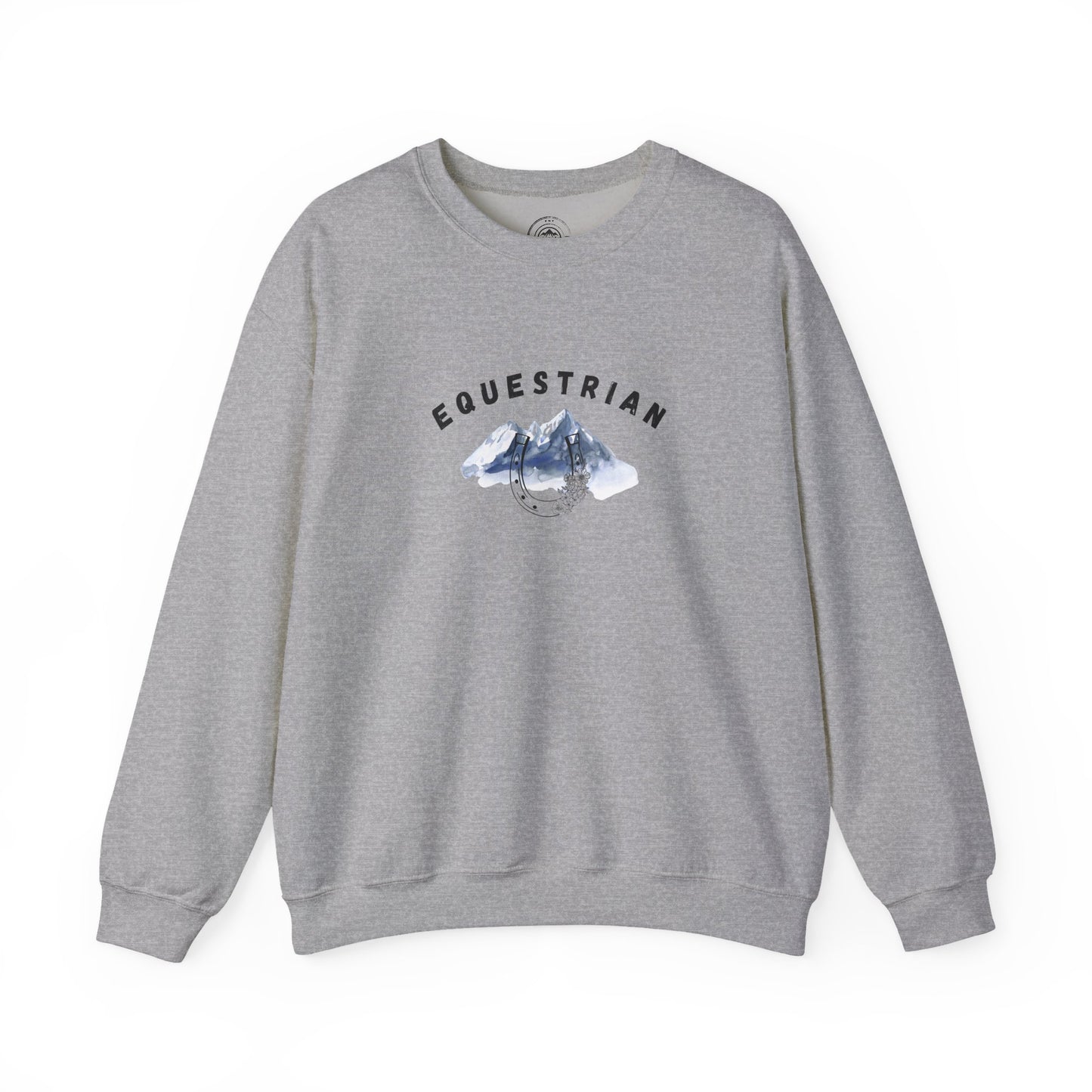 Equestrian Mountain Embroidered Long Sleeve Sweatshirt
