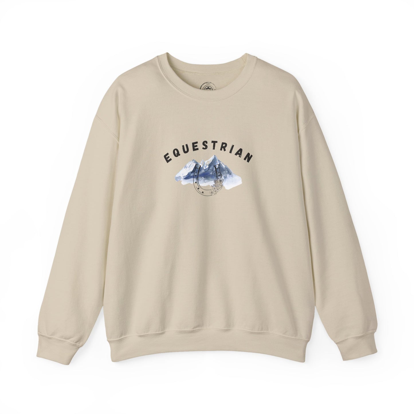 Equestrian Mountain Embroidered Long Sleeve Sweatshirt