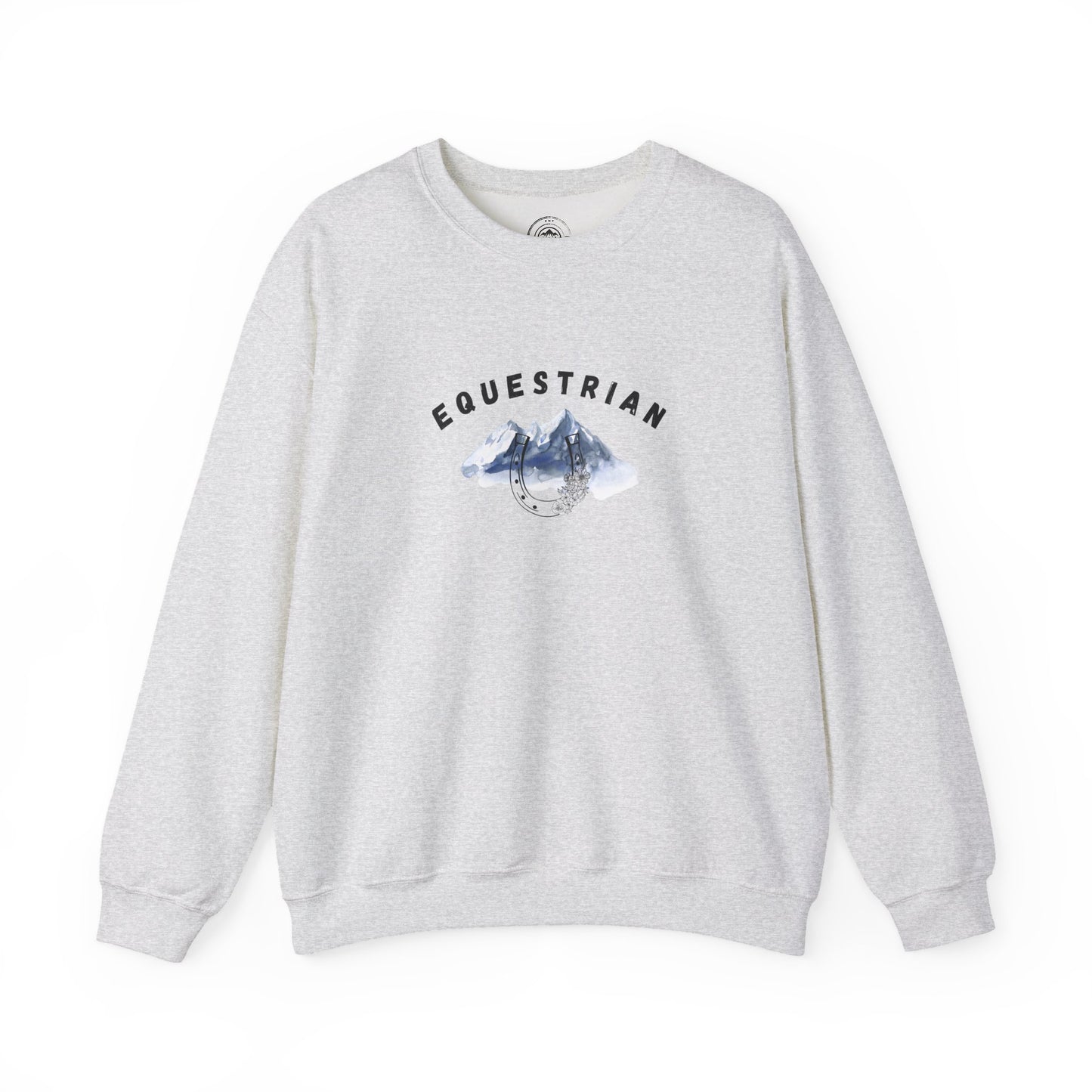 Equestrian Mountain Embroidered Long Sleeve Sweatshirt