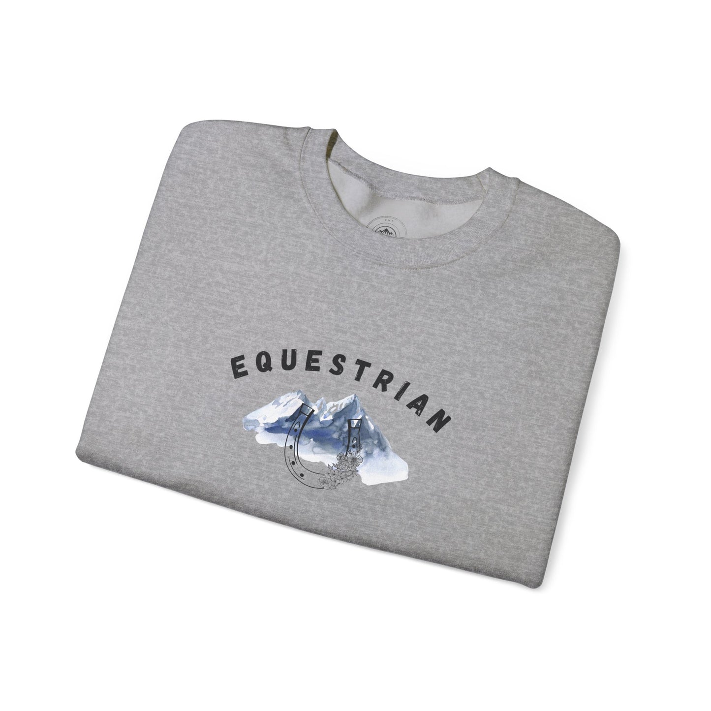 Equestrian Mountain Embroidered Long Sleeve Sweatshirt