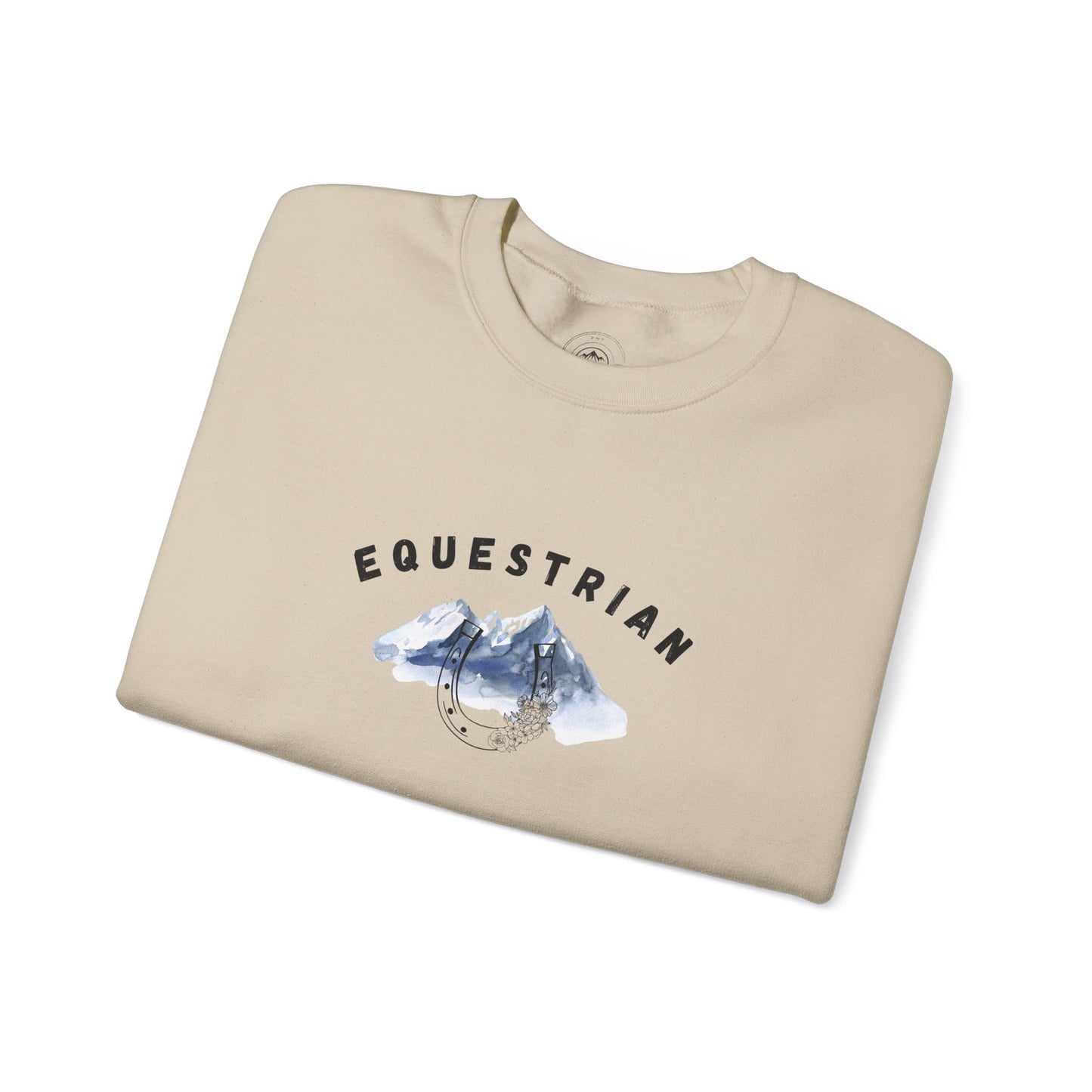 Equestrian Mountain Embroidered Long Sleeve Sweatshirt