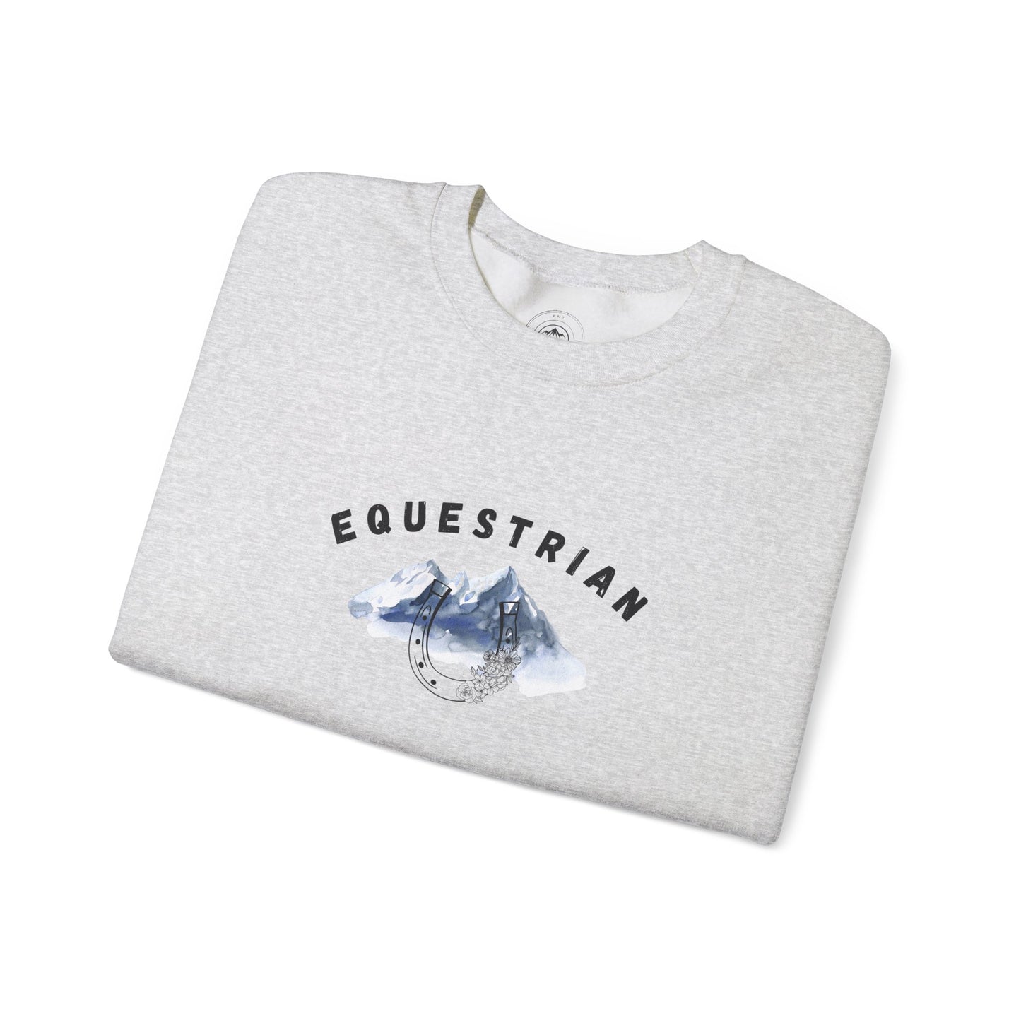 Equestrian Mountain Embroidered Long Sleeve Sweatshirt