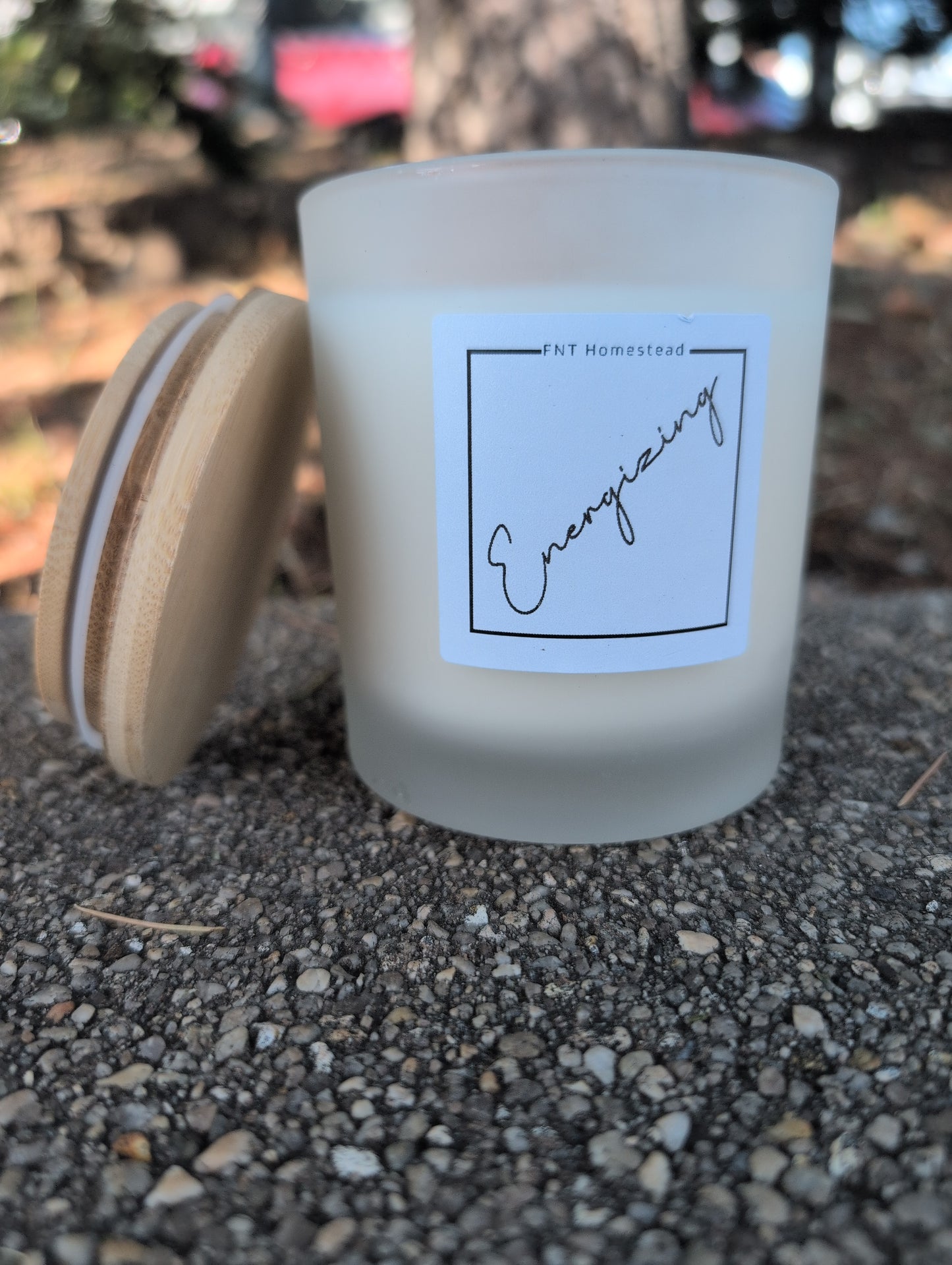Energizing - Fire Opal Gemstone Candle