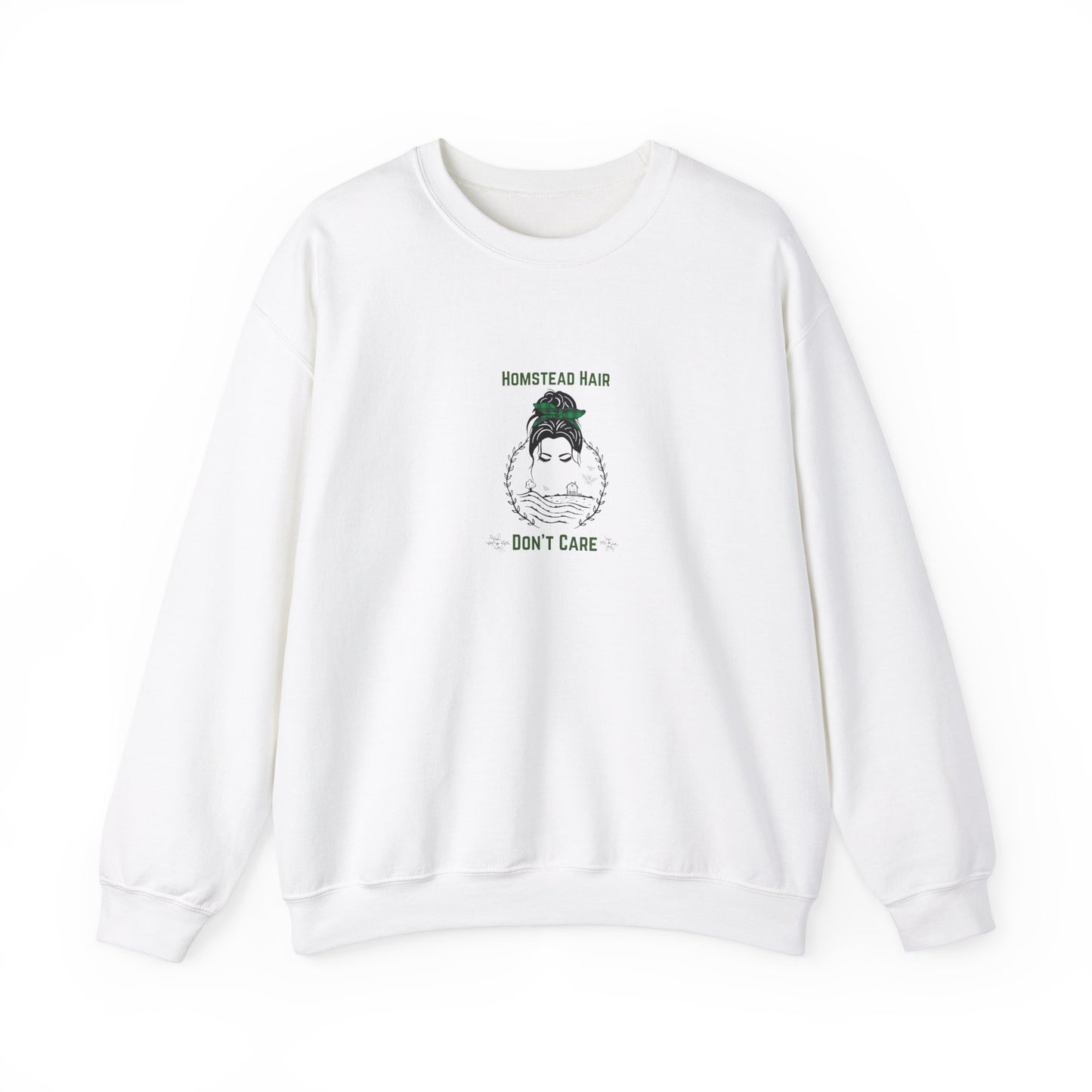 Homestead Hair, Don't Care Crewneck Sweatshirt