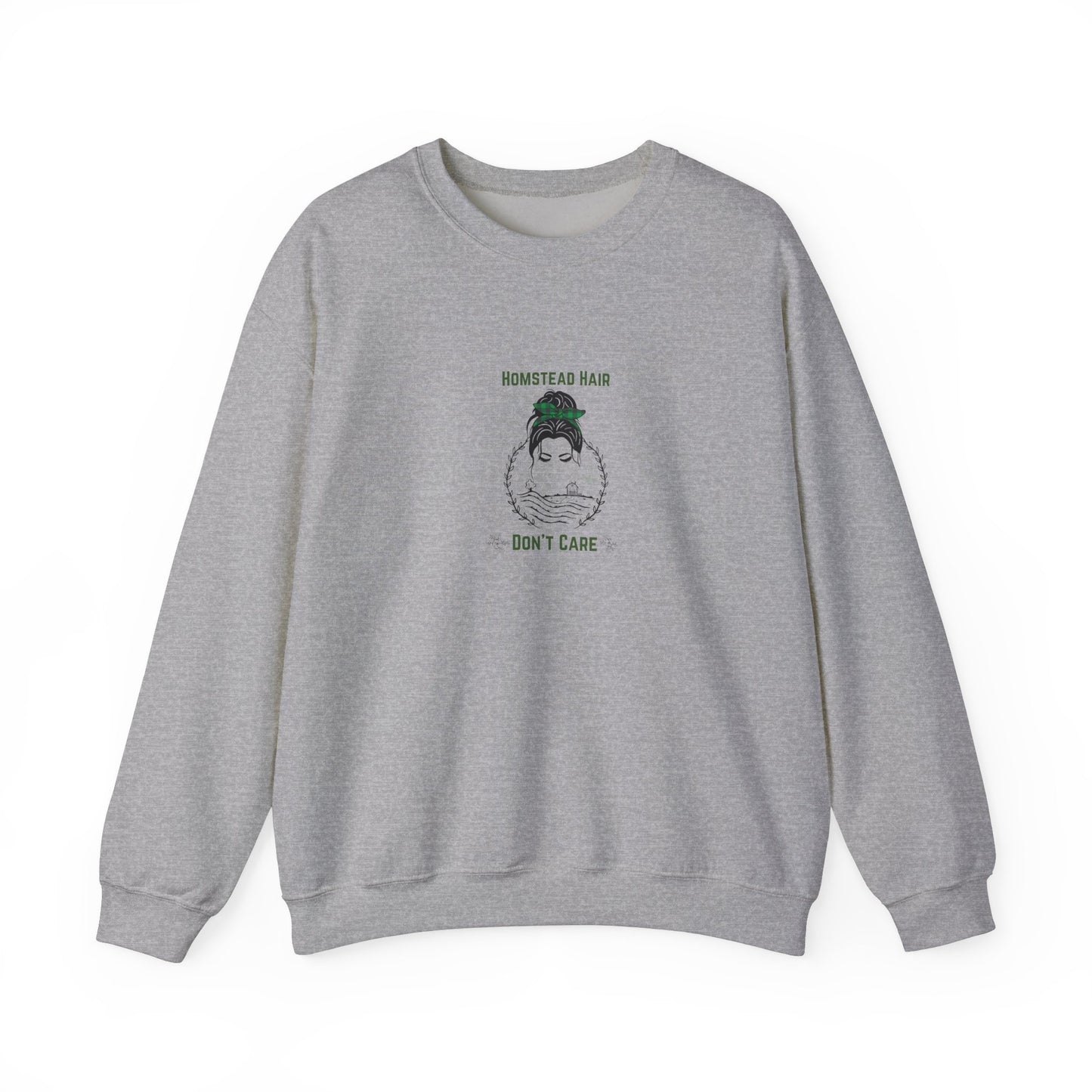 Homestead Hair, Don't Care Crewneck Sweatshirt