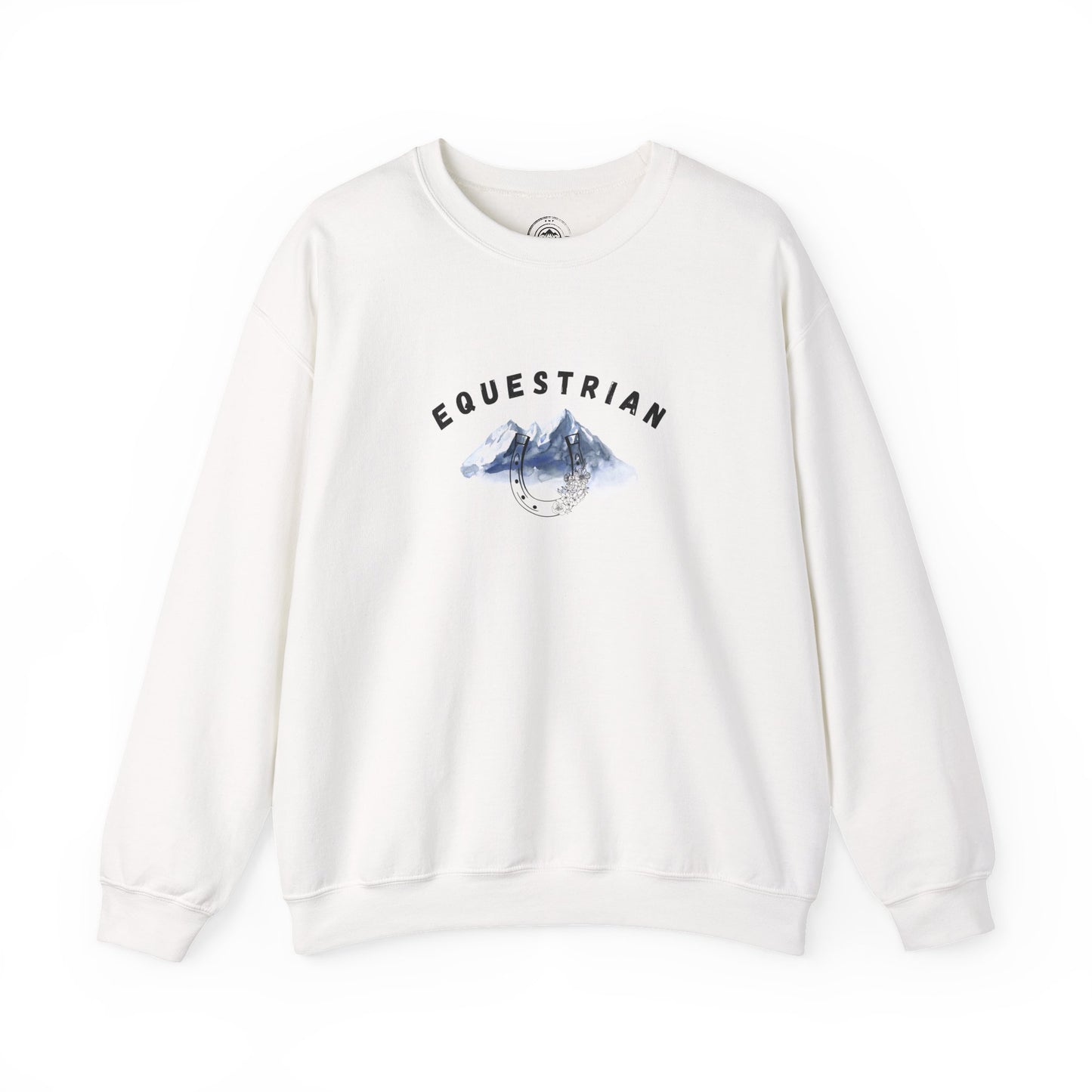 Equestrian Mountain Embroidered Long Sleeve Sweatshirt
