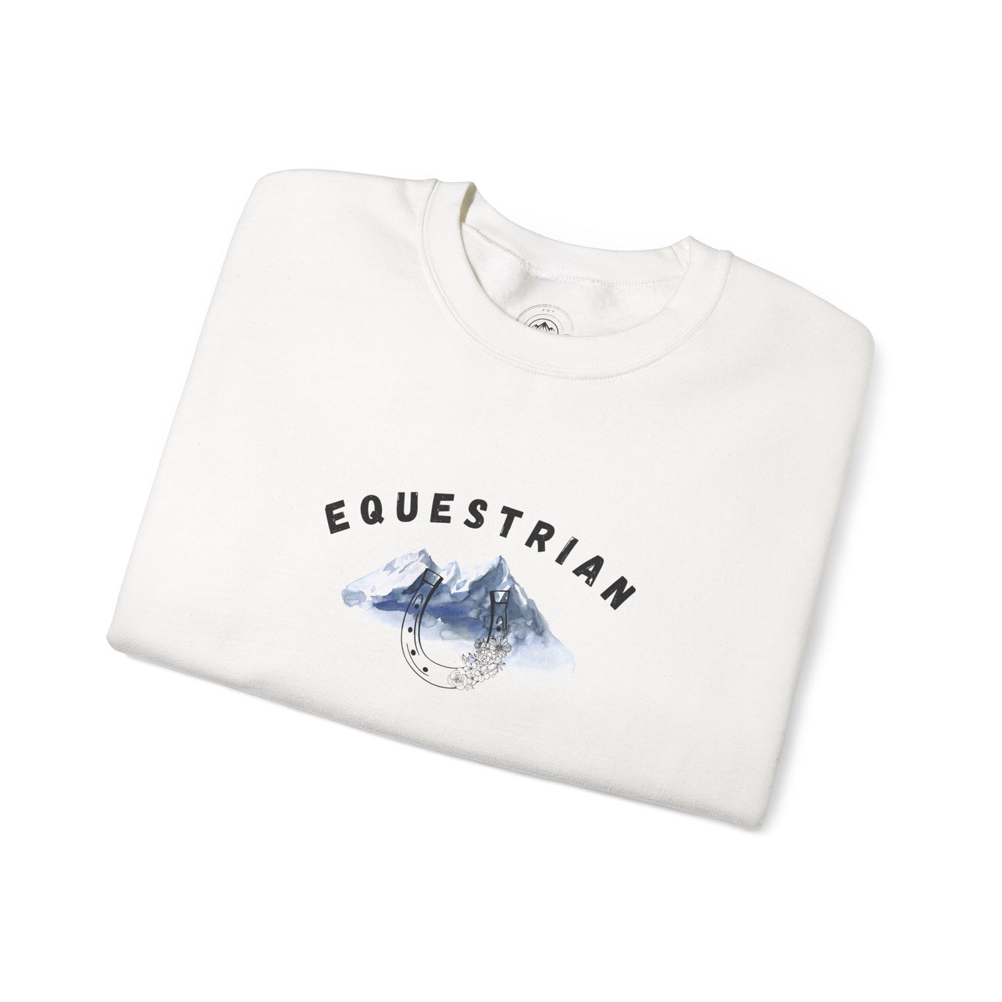 Equestrian Mountain Embroidered Long Sleeve Sweatshirt