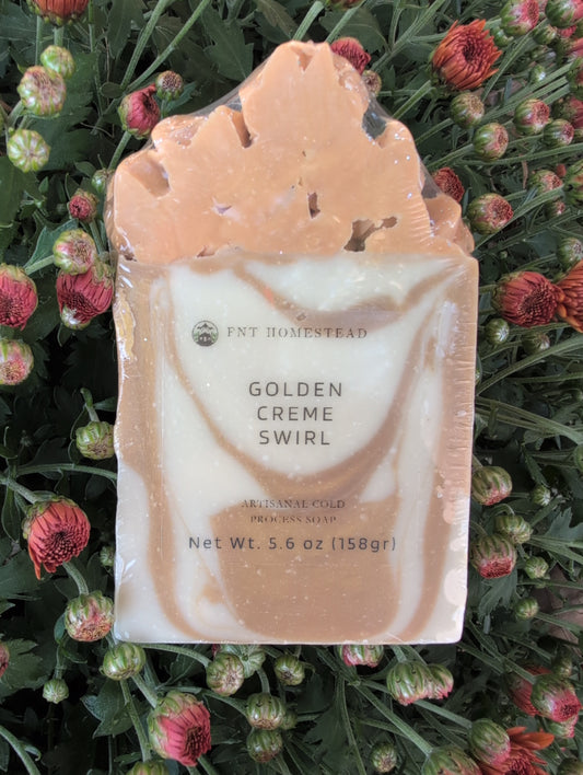 Golden Creme Swirl Soap