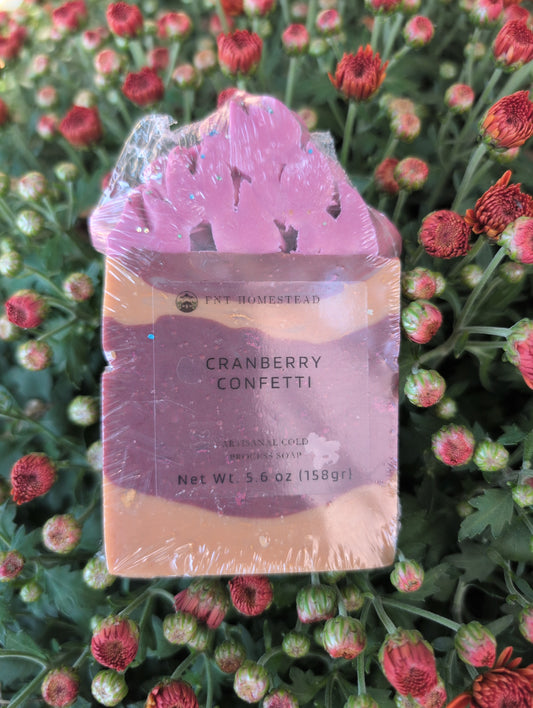 Cranberry Confetti Frosted Soap